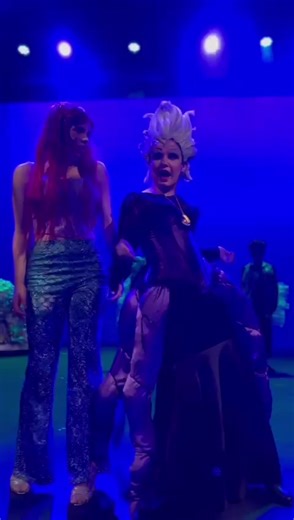 Ellie as Ursula and Jess as Ariel in Disney’s Little Mermaid
