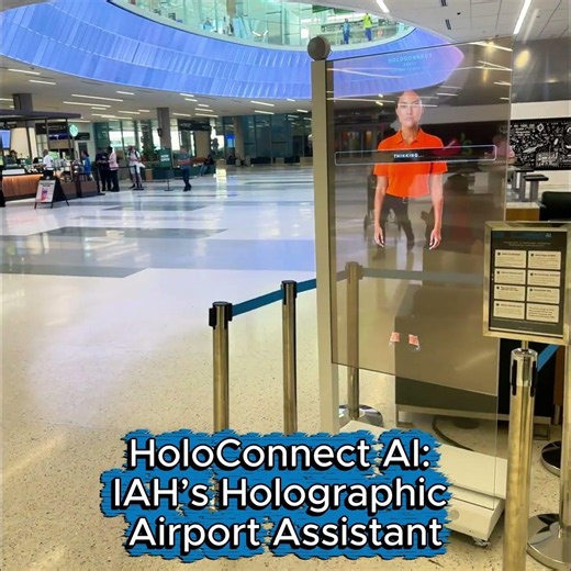 This Holographic AI Just Took Over George Bush Airport #FutureNow #AirportTech