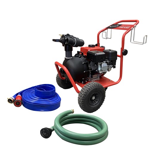 Pool Fire Pump with Cart and Hose Kit