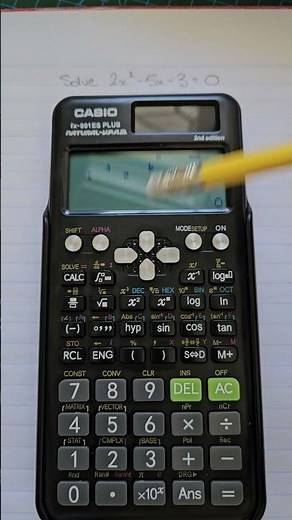 How to solve quadratic equation using Casio fx991ES scientific calculator equation solver mode