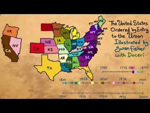 The United States of America Ordered by Entry to the Union by Gwen Fisher using Doceri Software