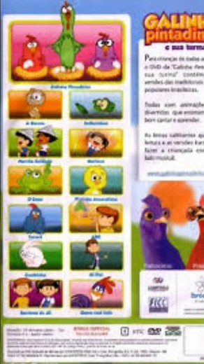 galinha pintadinha 1 menu DVD