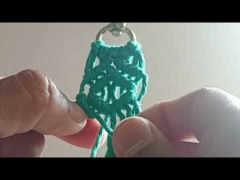 Mini macrame keychain tutorial 