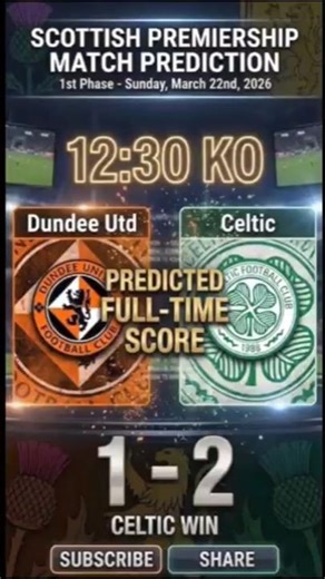 Dundee United vs. Celtic Prediction: SPFL Sunday Clash! | March 22, 2026 🏴󠁧󠁢󠁳󠁣󠁴󠁿⚽