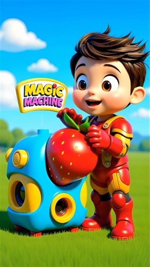 Learn Fruits with the Magic Machine! 🍌🌀 #Phonics #KidsLearning