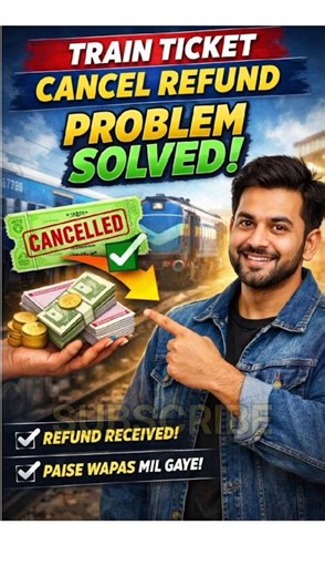 Train ticket cancelled, money not received | How to cancel ticket in IRCTC and get refund money