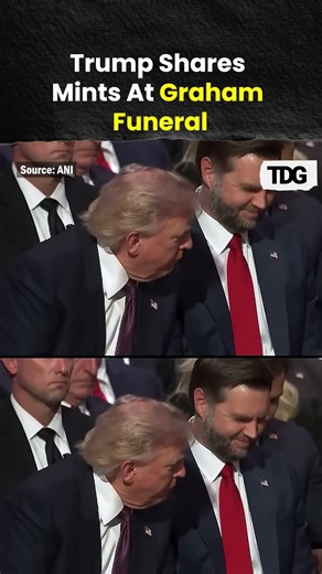 Trump Shares Mints With Cabinet Members During Graham Funeral
