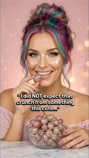 Celine | ASMR Creator | Digital Marketing on Instagram: "I did NOT expect that crunch from something this cute 😳… It looks soft. almost delicate. But there’s a pause before the bite, and that’s where the surprise is. Light pressure. Then the sugar cracks. quiet… but sharp. 🎧 No talking. no face. Just letting the sound do what it does. 👉 Comment “ASMR” If you’re curious how to create faceless moments like this on purpose…"