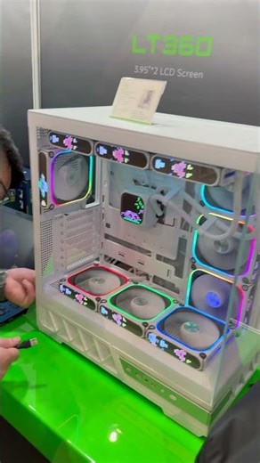 Pc fans that have pixel art screens #pcaccessories #gamingsetup #pctips #pcgaming #gamingpc