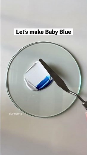 How to make Baby Blue | Color Mixing | Painting Basics | QuinnsArte | #shorts #art #painting