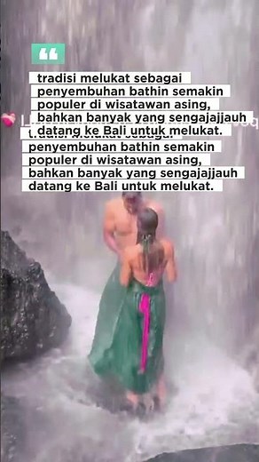The tradition of melukat as a spiritual healing is becoming increasingly popular among foreign to...