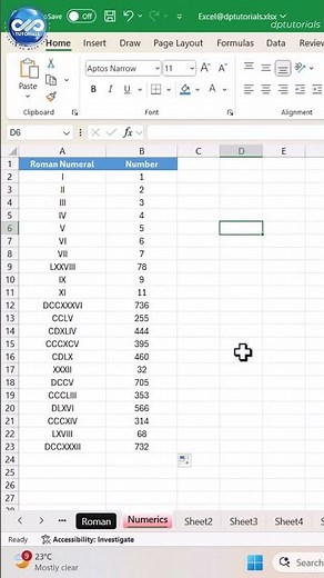 Convert Roman Numerals to Numbers in Excel | ARABIC Function