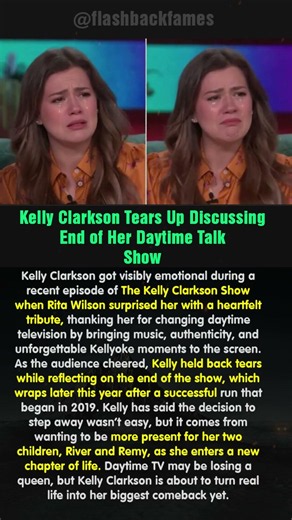 Kelly Clarkson Tears Up Discussing End of Her Daytime Talk Show #shorts