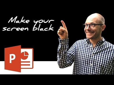 How to turn your Screen Black During A PowerPoint Presentation