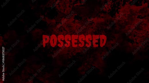 POSSESSED Horror Text Loop - Scary Red Bloody Glitch Animation for Exorcism and Demonic Videos
