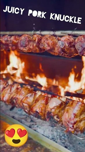 ULTIMATIVE Drehspiess Schweinshaxe am offenen FeuerCrispy Pork Knuckle on the Rotisserie 🔥🍖