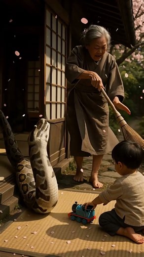 Shocking! Fearless Grandmother Saves Child From Python!