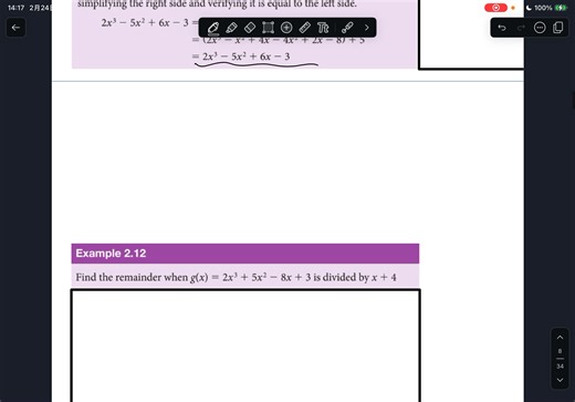 「Pearson」2.3 Zeros, factors and remainders