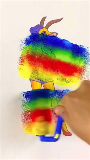 Zootopia-02#Gazelle#Acrylic rainbow 🌈 paint art#portrait painting technique#zootopia#art