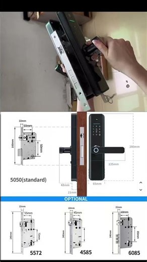 Handle smart lock for 5050/5572/4585/6085.#smartlock #digitallock #doorlock #smartlife #smarthome