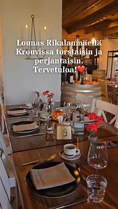 Lounas torstaisin ja perjantaisin Rikalan Krouvissa! Herkullista pöytiintarjoiltua lounasta tarjoillaan klo 11-14. Tervetuloa Rikalanmäelle! ❤️ Rikalantie 74, Halikko https://rikalankrouvi.fi/lounas/ | Rikalan Krouvi