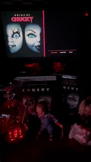 Bride of Chucky. 4k menu screen with Neca figures