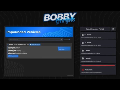 FiveM Script - Impound Tablet & System [ESX and QB-Core]