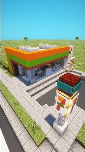 I built a 7-ELEVEn in Minecraft | TUTORIAL BUILD | #shorts