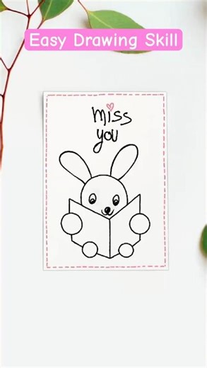 How to Draw a Cute Card (Super Easy!) ✨#howtodraw #cardmaking #drawingstepbystep #shorts #trending