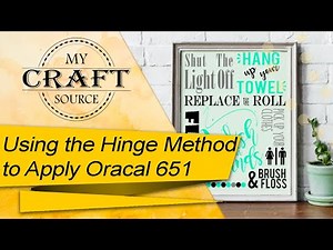 { Using the Hinge Method } Applying Oracal 651 to Glass
