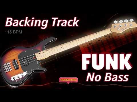 𝄢 FUNK Backing Track - No Bass - Backing track for bass. 115 BPM in A. #backingtrack