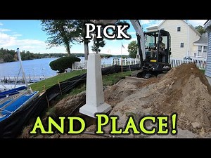 Setting Precast Concrete Deck Pier Footers