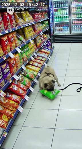 Pug Steals Snack and Gets Arrested