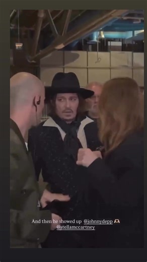 Johnny Depp at Stella McCartney's Paris Fashion Show