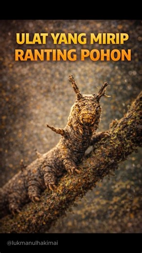Ulat yang Menyamar Jadi Ranting Pohon 😱