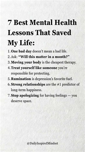 7 Best Mental Health Lessons That Saved My Life #best #health #lessons #Mindset #Facts #Life #save