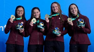 GOLD MEDAL: Canada wins women's 4x100m freestyle relay at Pan Am Games