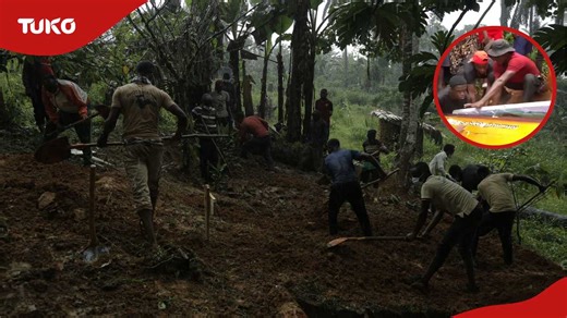 Video: Bizarre moment as coffin breaks open while being lowered to grave