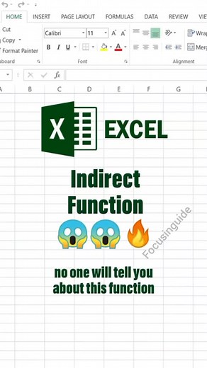 Indirect Function in excel In this video I will show you how to create amazing reports using indirect f... the video! If you like the video please don’t forget to like it. and Follow the account to increase your excel knowledge #focusinguide #exceltips #tutorial #trandingreels | Focusinguide | Facebook