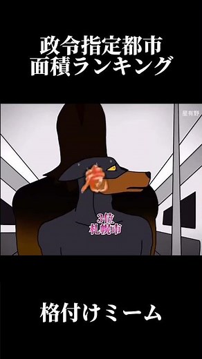 【格付けミーム】政令指定都市面積ランキングです