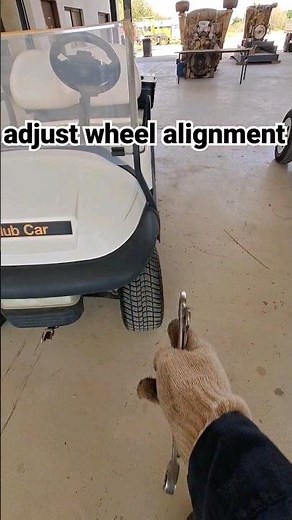 how to adjust wheel alignment in the easiest way of electric golf cart#mechanic #tips #shorts
