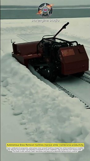 Autonomous Snow Removal machines improve winter maintenance productivity #machines