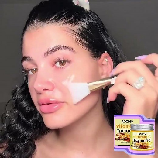 ROZINO Turmeric & Vitamin C Mask Review 💛 Brightens Skin, Fades Dark Spots Daily Skincare Must-Have