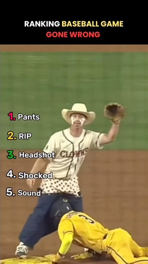 Ranking Funniest Baseball Fails ⚾️😂#shorts #fails