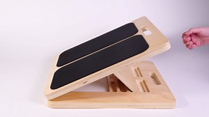 Portable Slant Board with Soft Silicone Pad, Wooden Slant Board for Calf Stretching, Adjustable Incline and Calf Stretcher Physical Therapy Equipment
