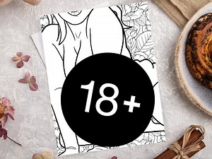Mature Adult Coloring Page - NSFW, Erotic Design, Female Art, Printable Coloring Page, Digital Download, Mindful Adult Coloring, Bondage Art - Etsy