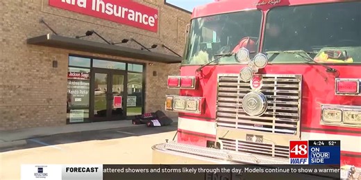 Alfa Insurance donates electric vehicle fire blankets to Decatur Fire & Rescue