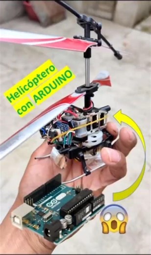 Helicoptero con ARDUINO #arduino #aeronavesmilitares #electronics #escolares #diy #escolares