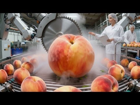 Inside the Peach Factory: From Fresh Peaches to Finished Products (Full Process)