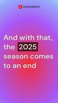 And with that… the 2025 OutSystems season comes to an end #shorts #2025recap